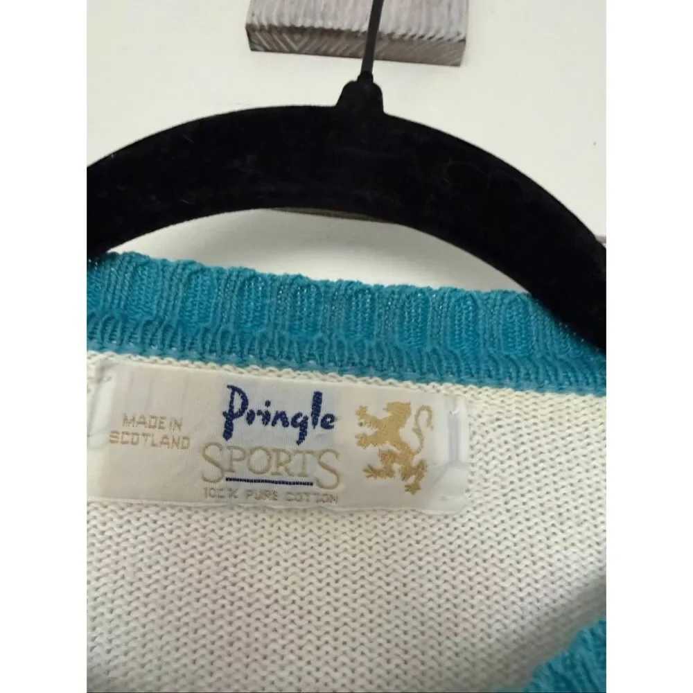 Vintage Pringle Scotland One Size Golf Sweater Pullover Cotton